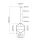 Candelabre, Lustre - Lustra suspendata din metal cromat si tesatura crem Stesso S