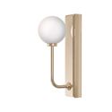 Aplica de perete baie din metal auriu, IP44 Ero