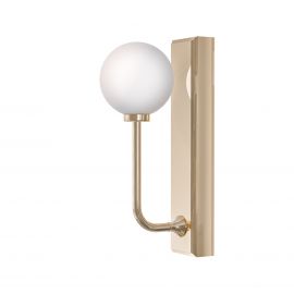 Aplice oglinda, tablou - Aplica de perete baie din metal auriu, IP44 Ero