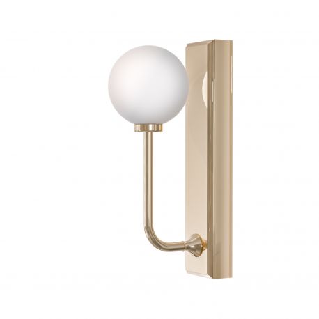 Aplice oglinda, tablou - Aplica de perete baie din metal auriu, IP44 Ero