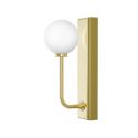 Aplica de perete baie din metal auriu satinat, IP44 Ero