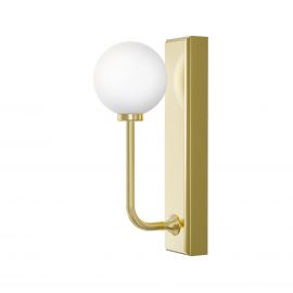 Aplice oglinda, tablou - Aplica de perete baie din metal auriu satinat, IP44 Ero