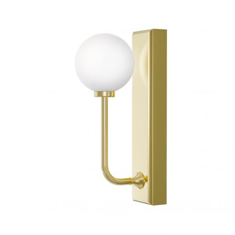 Aplice oglinda, tablou - Aplica de perete baie din metal auriu satinat, IP44 Ero