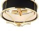 Candelabre, Lustre - Lustra suspendata din metal auriu si tesatura neagra Stesso S