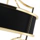 Candelabre, Lustre - Lustra suspendata din metal auriu si tesatura neagra Stesso S