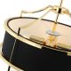 Candelabre, Lustre - Lustra suspendata din metal auriu si tesatura neagra Stesso S