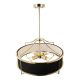 Candelabre, Lustre - Lustra suspendata din metal auriu si tesatura neagra Stesso M