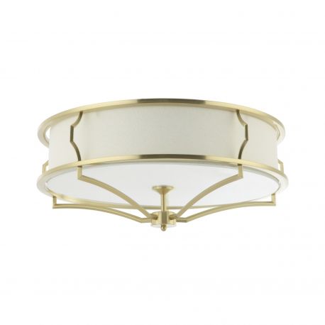Lustre aplicate - Lustra aplicata din metal auriu satinat si tesatura crem Stesso PL M