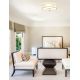Lustre aplicate - Lustra aplicata din metal auriu satinat si tesatura crem Stesso PL M