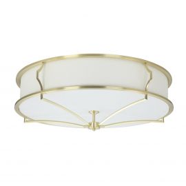 Lustre aplicate - Lustra aplicata din metal auriu satinat si tesatura crem Stesso PL L