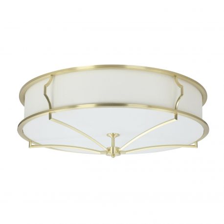 Lustre aplicate - Lustra aplicata din metal auriu satinat si tesatura crem Stesso PL L