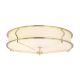 Lustre aplicate - Lustra aplicata din metal auriu satinat si tesatura crem Stesso PL L
