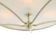 Lustre aplicate - Lustra aplicata din metal auriu satinat si tesatura crem Stesso PL L