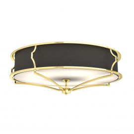 Lustre aplicate - Lustra aplicata din metal auriu si tesatura neagra Stesso PL L
