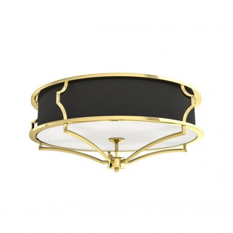 Lustre aplicate - Lustra aplicata din metal auriu si tesatura neagra Stesso PL M