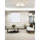 Lustre aplicate - Lustra aplicata din metal cromat si tesatura crem Stesso PL L