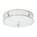 Lustra aplicata din metal cromat si tesatura crem Stesso PL L