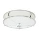 Lustre aplicate - Lustra aplicata din metal cromat si tesatura crem Stesso PL L