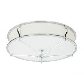 Lustre aplicate - Lustra aplicata din metal cromat si tesatura crem Stesso PL L