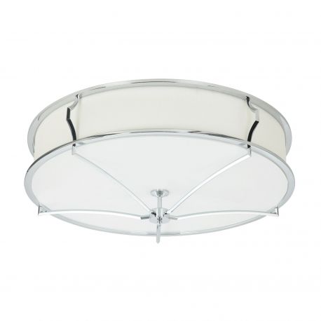 Lustre aplicate - Lustra aplicata din metal cromat si tesatura crem Stesso PL L