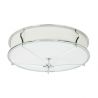 Lustra aplicata din metal cromat si tesatura crem Stesso PL L