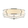 Lustra aplicata din metal cromat si tesatura crem Stesso PL M