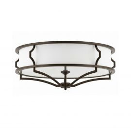 Lustre aplicate - Lustra aplicata din metal maro si tesatura crem Stesso PL M