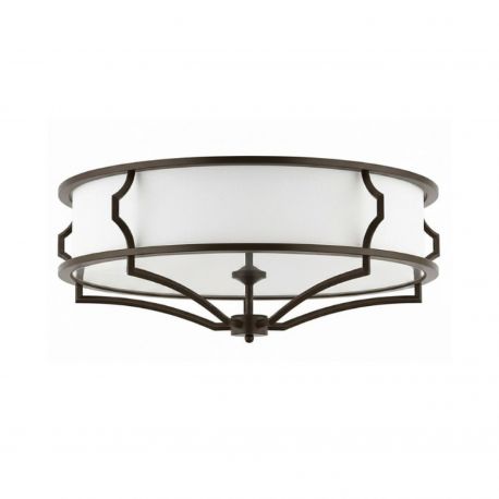 Lustre aplicate - Lustra aplicata din metal maro si tesatura crem Stesso PL M