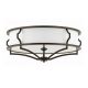 Lustre aplicate - Lustra aplicata din metal maro si tesatura crem Stesso PL L