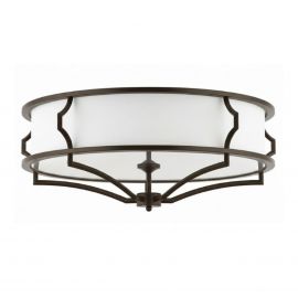 Lustre aplicate - Lustra aplicata din metal maro si tesatura crem Stesso PL L