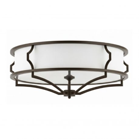 Lustre aplicate - Lustra aplicata din metal maro si tesatura crem Stesso PL L