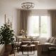 Lustre aplicate - Lustra aplicata din metal maro si tesatura crem Stesso PL L