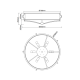 Lustre aplicate - Lustra aplicata din metal maro si tesatura crem Stesso PL L