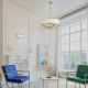 Candelabre, Lustre - Lustra din metal auriu si tesatura alb crem Gerdo