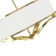 Candelabre, Lustre - Lustra din metal auriu si tesatura alb crem Gerdo
