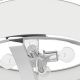 Candelabre, Lustre - Lustra din metal cromat si tesatura alb crem Gerdo
