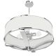 Candelabre, Lustre - Lustra din metal cromat si tesatura alb crem Gerdo
