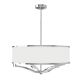 Candelabre, Lustre - Lustra din metal cromat si tesatura alb crem Gerdo