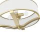Candelabre, Lustre - Lustra din metal auriu satinat si tesatura alb crem Gerdo