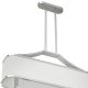 Candelabre, Lustre - Lustra din metal crom si tesatura alb crem Gerdo Oval