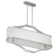 Candelabre, Lustre - Lustra din metal crom si tesatura alb crem Gerdo Oval