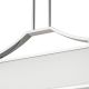 Candelabre, Lustre - Lustra din metal crom si tesatura alb crem Gerdo Oval