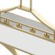 Candelabre, Lustre - Lustra din metal auriu satinat si tesatura alb crem Gerdo Oval