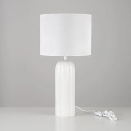 Veioze - Veioza, Lampa de masa din ceramica alba VALENTO