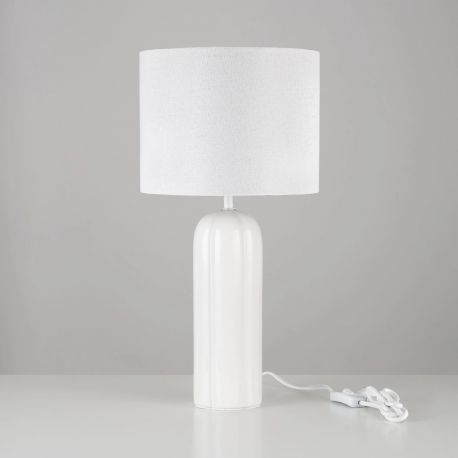 Veioze - Veioza, Lampa de masa din ceramica alba VALENTO