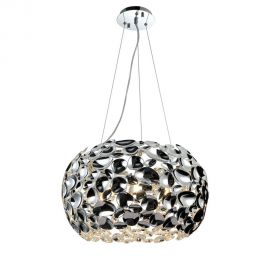 Pendule, Lustre suspendate - Lustra suspendata diametru 55cm, metal cromat Carera
