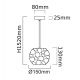 Pendule, Lustre suspendate - Lustra, Pendul diametru 15cm, metal auriu Carera Small