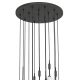 Pendule, Lustre suspendate - Lustra cu 16 pendule pentru tavane inalte, hol, casa scarii Ero XVI Negru 60
