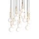 Pendule, Lustre suspendate - Lustra cu 16 pendule pentru tavane inalte, hol, casa scarii Ero XVI Auriu 60
