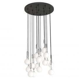 Pendule, Lustre suspendate - Lustra cu 16 pendule pentru tavane inalte, hol, casa scarii Ero XVI Crom 60